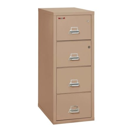 Fire King Fireking Fireproof 4 Drawer Vertical Safe-In-File Legal 20-13/16"Wx31-9/16"Dx52-3/4"H Tan 4-2131-CTNSF